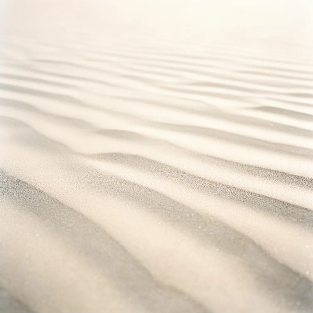 Soft sand ripples in low directional light